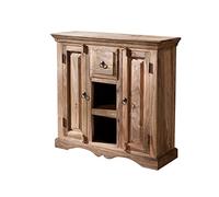 Buffet bas Sheesham gris huilé 87x32x85 cm (BxTxH) LEEDS #45