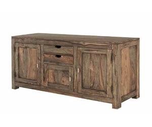 Buffet bas Sheesham gris huilé NATURE GREY #89 | 160x42x75 cm (BxTxH)80kgMaison de campagnemontémassif