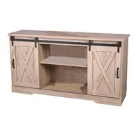 Buffet bas - URBAN LIVING - Manhattan - Bois MDF - 2 portes coulissantes - Beige
