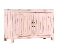 Vidaxl Buffet Rose Clair 110 X 35 X 70 Cm Bois De Manguier Massif Marron