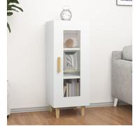 vidaXL Buffet bas Bois d'ingénierie 34,5x34x90 cm Blanc – Rangement spacieux