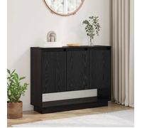 Buffet bas - VIDAXL - 875224 - Chêne noir - 3 portes - Bois d'ingénierie 97x29x75 cm
