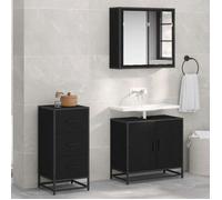 Buffet bas - VIDAXL - 883587 - Chêne noir - Bois d'ingénierie & acier - Compact 35.5x35x76 cm