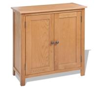 Buffet bas - VIDAXL - Bois de chêne massif - 2 portes - Style scandinave et moderne