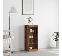 Buffet Bas - vidaXL - Bois Massif Récupéré - Étagères en Verre - Style Rustique