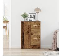 Buffet Bas - vidaXL - Bois Massif Récupéré - Finition Déchirée - Marron - 80 cm