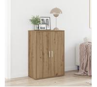 Buffet Bas - vidaXL - Chêne Artisanal - 2 Portes - Marron - Design Contemporain