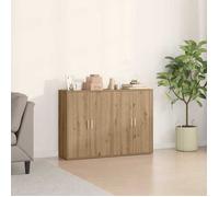 Buffet bas - vidaXL - Chêne artisanal - 4 portes - Design minimaliste - Marron