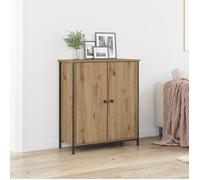 Buffet Bas - vidaXL - Chêne Artisanal - Étagères Réglables - Design Contemporain - Marron
