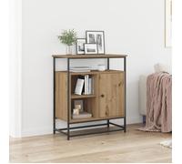 Buffet Bas - vidaXL - Chêne - Finition Mate - 1 Porte - Style Contemporain - Marron