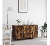 Buffet Bas - vidaXL - Chêne Fumé - 3 Portes - 2 Étagères - Design Moderne