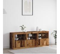 Buffet Bas - vidaXL - Chêne Massif - LED - 181.5x37x67 cm - Marron