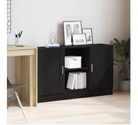 Buffet bas - vidaXL - Chêne noir - 120 cm - Portes coulissantes - Bois d'ingénierie