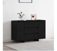 vidaXL Buffet bas Chêne noir 120x40,5x75 cm 3 tiroirs 2 étagères finition mate