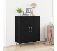 Buffet Vidaxl Noir Chêne 69,5x34x90 Cm Bois D'ingénierie