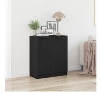 Buffet bas - vidaXL - Chêne noir - 2 portes - Étagères - Design moderne