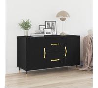 Buffet Bas - vidaXL - Chêne Noir - 2 Portes - Tiroirs - Finition Mate