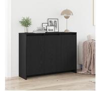 Buffet bas - vidaXL - Chêne noir - 3 portes - 6 étagères - Style contemporain
