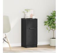 Buffet Vidaxl Chêne Noir 30x30x70 Cm Bois D'ingénierie Noir