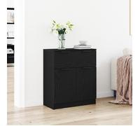 Buffet bas - vidaXL - Chêne noir - Finition texturée - Rangement spacieux - Moderne