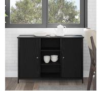 Buffet Bas - vidaXL - Chêne Noir - Moderne - Rangement - Finition Mat