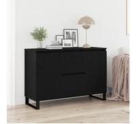 vidaXL Buffet bas Chêne noir portes coulissantes rectangulaire 104x35x70 cm