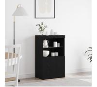 Buffet Bas - vidaXL - Chêne Noir - Rangement Spacieux - Design Contemporain - Bois d'Ingénierie