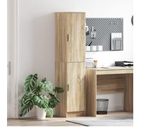 Buffet Bas - vidaXL - Chêne Sonoma - 2 Portes - Bois d'ingénierie - Rangement Moderne
