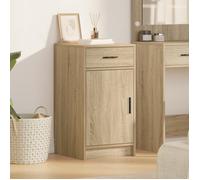 Buffet bas - vidaXL - Chêne Sonoma - Compact - Finition mate - Beige
