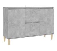 Buffet bas - VIDAXL - Gris béton - 2 portes - 2 tiroirs - Contemporain - Design
