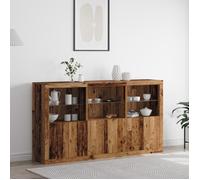 vidaXL Buffet avec lumières LED Bois Ancien 181,5 x 37 x 100 cm