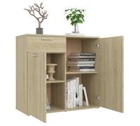 Buffet bas - VINGVO - Chêne sonoma - 2 portes et 1 tiroir - Style Scandinave Moderne