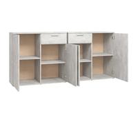 Buffet bas - VINGVO - Modèle YIN3074931 - Gris béton - 4 portes - 2 tiroirs - 160x36x75 cm