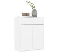 Buffet bas - VINGVO - XID - 2 portes - 1 tiroir - Blanc - Style scandinave moderne