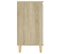 Buffet bas - VINGVO - YIN(806072) - Blanc et chêne sonoma - 60x35x70cm - 2 portes