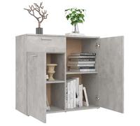 Buffet bas - VINGVO - YIN - Gris béton - 2 portes et 1 tiroir