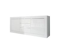 Buffet BASICO 2 Portes 3 Tiroirs Laqué brillant L210 P42 H85 8 cm