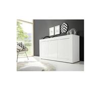 Buffet BASICO Décor laqué brillant 3 Portes L160 P42 H85 8 cm