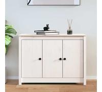 Buffet blanc 100x35x74 cm pin massif