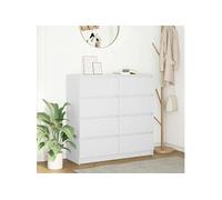 vidaXL Buffet blanc 100x35x99 cm bois d'ingénierie