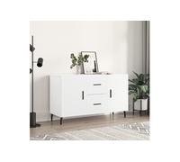 Vidaxl Buffet Blanc 100x36x60 Cm Bois D'ingénierie Blanc