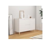Buffet blanc 101x35x70 cm bois d ingénierie