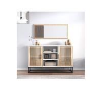 Buffet blanc 105x30x65 cm bois d ingénierie Blanc G