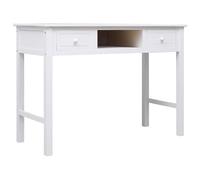 Buffet Blanc 108x45x76 cm Bois de Paulownia Massif Bureau Table d'Étude vidaXL