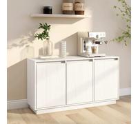 Buffet blanc 111x34x60 cm pin massif