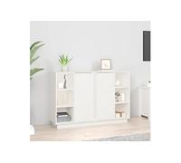 814500 vidaXL Buffet Blanc 120x35x80 cm Bois massif de pin