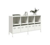 vidaXL Buffet 135x39x73,5 cm blanc acier laminé à froid