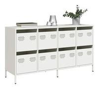 vidaXL Buffet 135x39x73,5 cm acier laminé à froid blanc