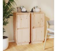 Buffet Blanc 31,5x34x75 cm Bois Massif de Pin Armoire de Rangement vidaXL