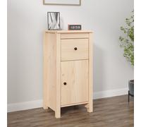 Buffet Blanc 40x35x80 cm Bois Massif de Pin Armoire Latérale Salon vidaXL
